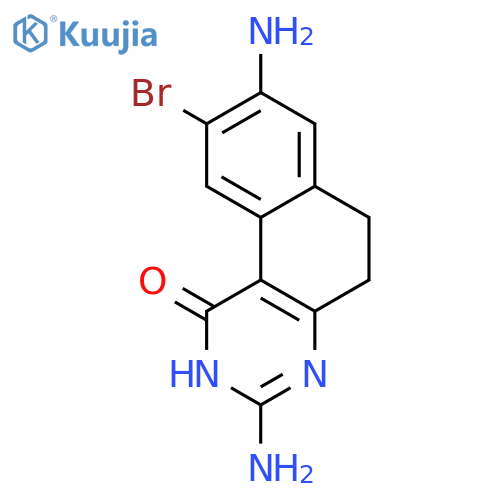 Benzo[f]quinazolin-1(2H)-one, 3,8-diamino-9-bromo-5,6-dihydro- structure