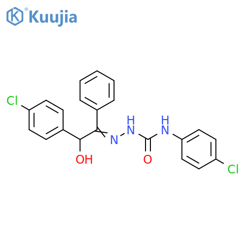Hydrazinecarboxamide,N-(4-chlorophenyl)-2-[2-(4-chlorophenyl)-2-hydroxy-1-phenylethylidene]- structure