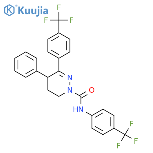 1(4H)-Pyridazinecarboxamide,5,6-dihydro-4-phenyl-N,3-bis[4-(trifluoromethyl)phenyl]- structure