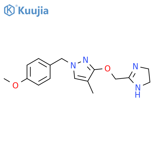 1H-Pyrazole,3-[(4,5-dihydro-1H-imidazol-2-yl)methoxy]-1-[(4-methoxyphenyl)methyl]-4-methyl- structure