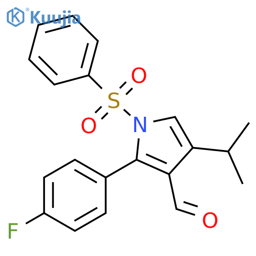 1H-Pyrrole-3-carboxaldehyde,2-(4-fluorophenyl)-4-(1-methylethyl)-1-(phenylsulfonyl)- structure