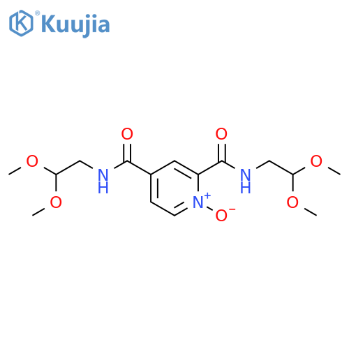 2,4-Pyridinedicarboxamide, N,N'-bis(2,2-dimethoxyethyl)-, 1-oxide structure