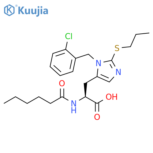 DL-Histidine, 3-[(2-chlorophenyl)methyl]-N-(1-oxohexyl)-2-(propylthio)- structure