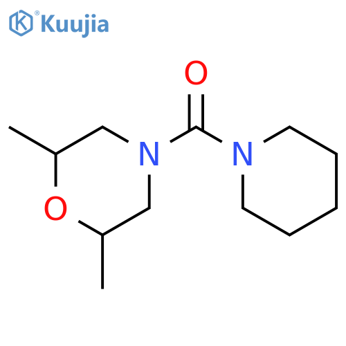 Morpholine, 2,6-dimethyl-4-(1-piperidinylcarbonyl)- structure