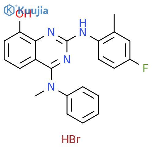 8-Quinazolinol, 2-[(4-fluoro-2-methylphenyl)amino]-4-(methylphenylamino)-, hydrobromide (1:) structure