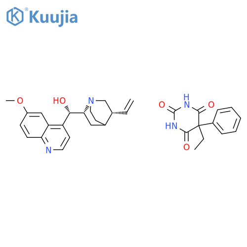 Cinchonan-9-ol,6'-methoxy-, (9S)-, mixt. with 5-ethyl-5-phenyl-2,4,6(1H,3H,5H)-pyrimidinetrione(9CI) structure