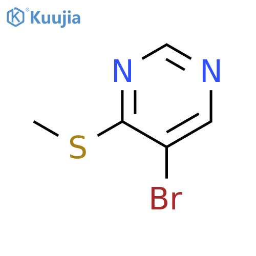 Pyrimidine, 5-bromo-4-(methylthio)- structure