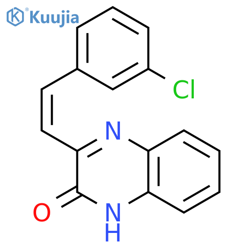 3-[(Z)-2-(3-chlorophenyl)ethenyl]-1,2-dihydroquinoxalin-2-one structure