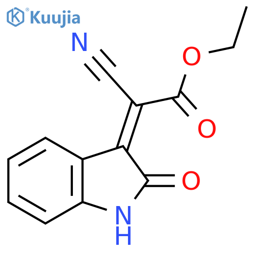 Ethyl (2Z)-cyano(2-oxo-1,2-dihydro-3H-indol-3-ylidene)acetate structure