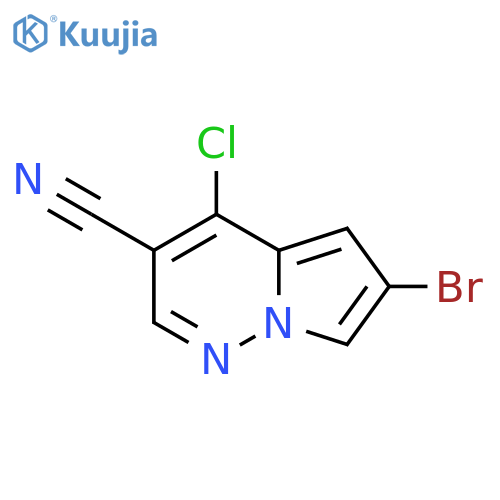 6-Bromo-4-chloropyrrolo[1,2-b]pyridazine-3-carbonitrile structure