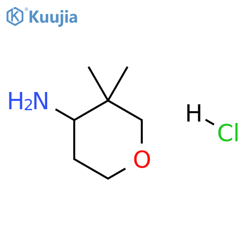 3,3-dimethyloxan-4-amine hydrochloride structure