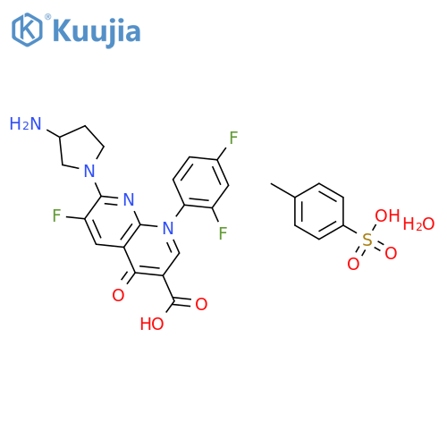 Tosufloxacin tosylate hydrate structure
