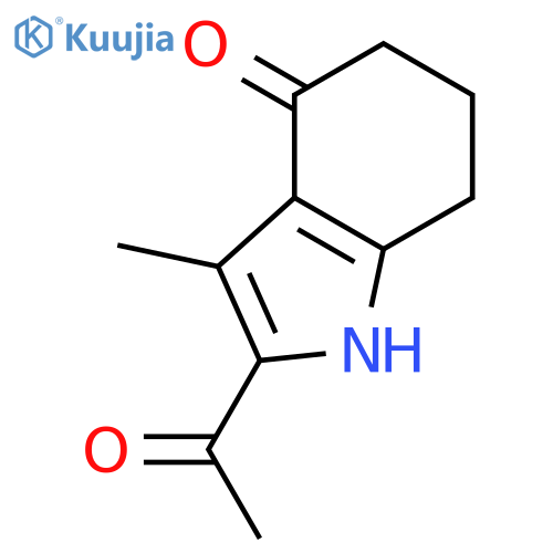 2-acetyl-3-methyl-1,5,6,7-tetrahydro-4H-indol-4-one structure
