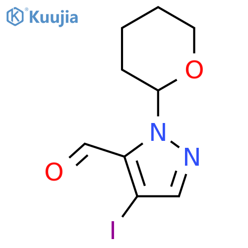 4-Iodo-1-(oxan-2-yl)pyrazole-5-carbaldehyde structure