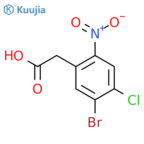 (5-Bromo-4-chloro-2-nitrophenyl)acetic acid structure