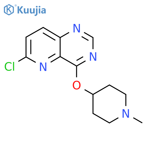 Pyrido[3,2-d]pyrimidine, 6-chloro-4-[(1-methyl-4-piperidinyl)oxy]- structure