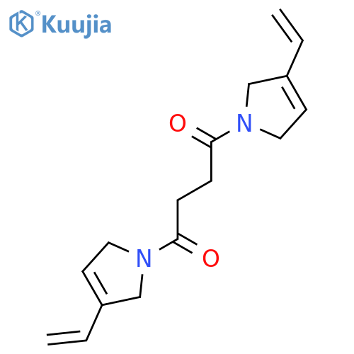 1,4-Butanedione, 1,4-bis(3-ethenyl-2,5-dihydro-1H-pyrrol-1-yl)- structure