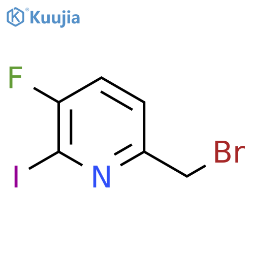Pyridine, 6-(bromomethyl)-3-fluoro-2-iodo- structure