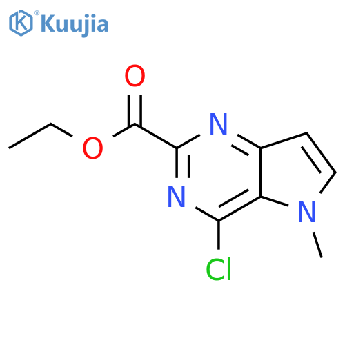 Ethyl 4-chloro-5-methyl-5H-pyrrolo[3,2-d]pyrimidine-3-carboxylate structure