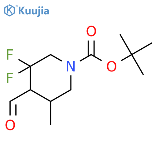 2-methyl-2-propanyl 3,3-difluoro-4-formyl-5-methyl-1-piperidineca Rboxylate structure