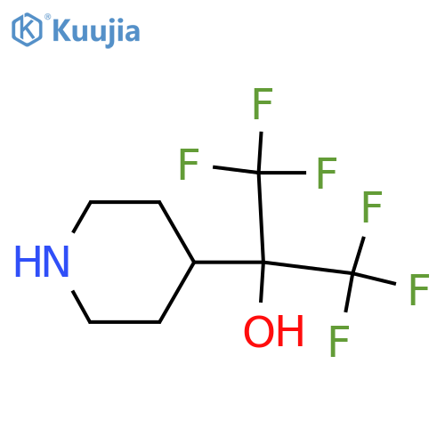 1,1,1,3,3,3-hexafluoro-2-(piperidin-4-yl)propan-2-ol structure