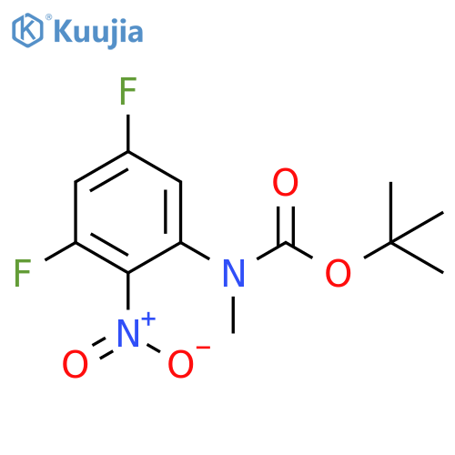 tert-butyl 3,5-difluoro-2-nitrophenyl(methyl)carbamate structure