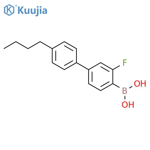 4-Butyl-3-fluorobiphenyl-4-boronic Acid structure