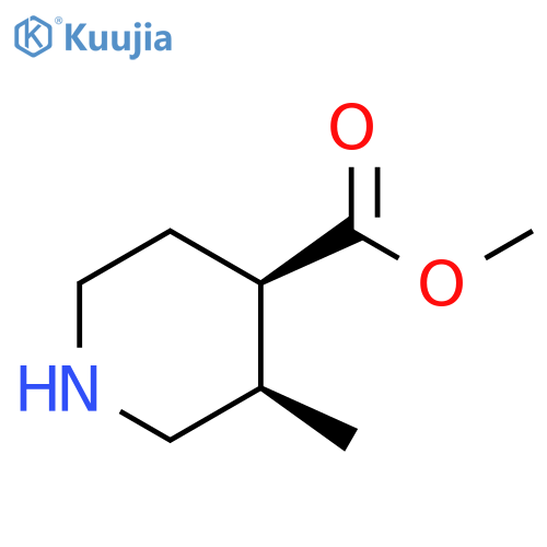 rac-methyl (3R,4R)-3-methylpiperidine-4-carboxylate structure