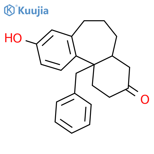 11B-benzyl-9-hydroxy-4,4a,5,6,7,11b-hexahydro-1H-dibenzo[a,c][7]annulen-3(2H)-one structure
