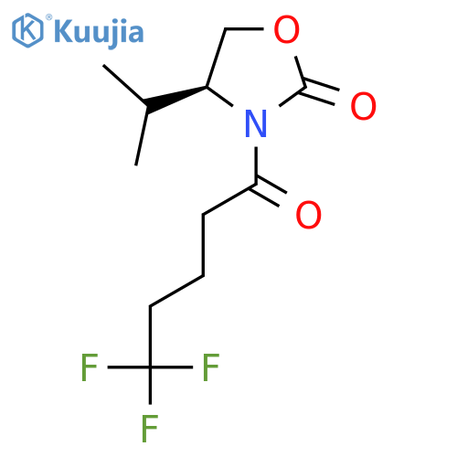 (4S)-4-(Propan-2-yl)-3-(5,5,5-trifluoropentanoyl)-1,3-oxazolidin-2-one structure