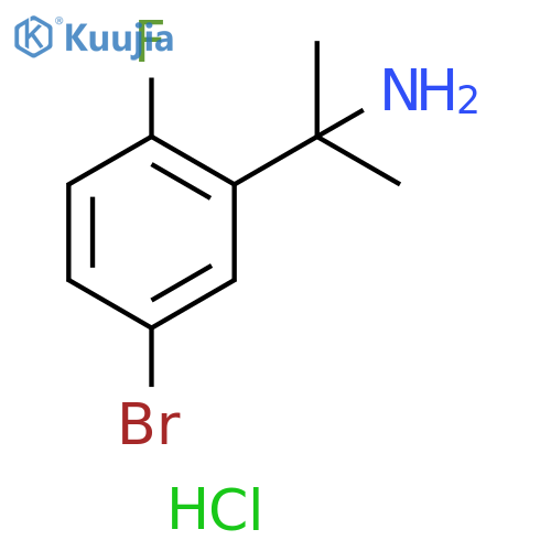 Benzenemethanamine, 5-bromo-2-fluoro-α,α-dimethyl-, hydrochloride (1:1) structure