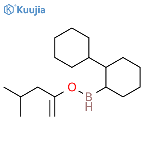 Borinic acid, dicyclohexyl-, 3-methyl-1-methylenebutyl ester structure