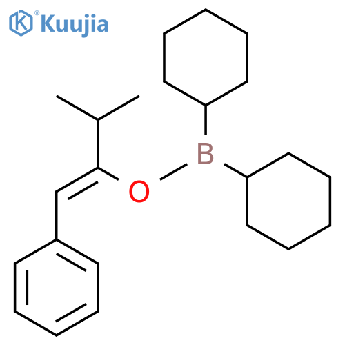 Borinic acid, dicyclohexyl-, 2-methyl-1-(phenylmethylene)propyl ester, (Z)- (9CI) structure