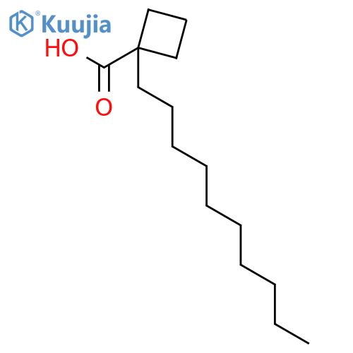 Cyclobutanecarboxylic acid, 1-decyl- structure