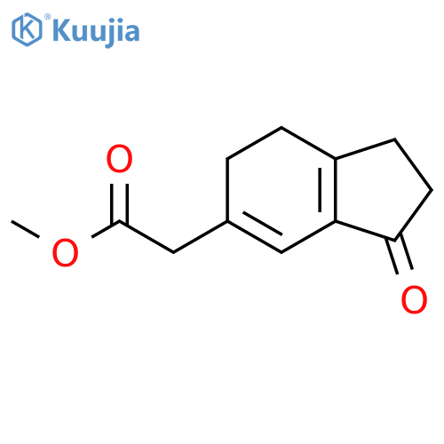 1H-Indene-5-acetic acid, 2,3,6,7-tetrahydro-3-oxo-, methyl ester structure