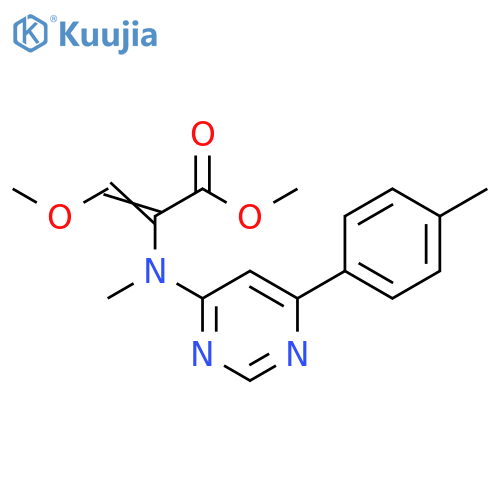 2-Propenoic acid,3-methoxy-2-[methyl[6-(4-methylphenyl)-4-pyrimidinyl]amino]-, methylester structure