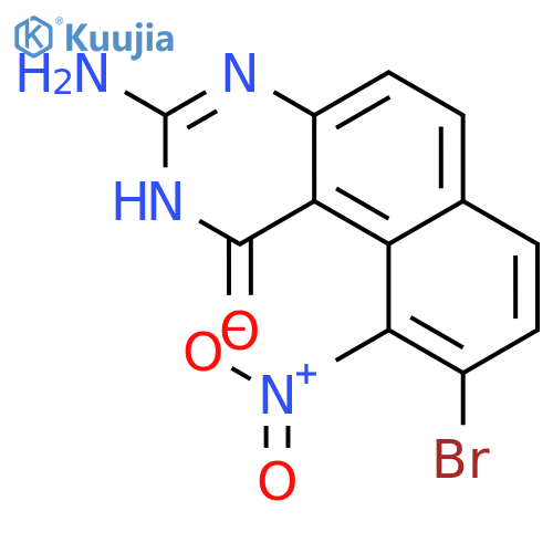 Benzo[f]quinazolin-1(2H)-one, 3-amino-9-bromo-10-nitro- structure