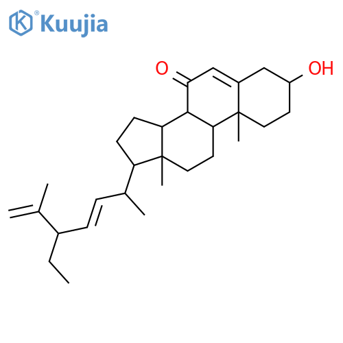 (20R,22E,24R)-3beta-hydroxystigmasta-5,22,25-trien-7-one structure