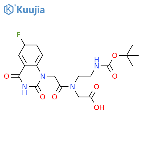 Glycine, N-[2-[[(1,1-dimethylethoxy)carbonyl]amino]ethyl]-N-[2-(6-fluoro-3,4-dihydro-2,4-dioxo-1(2H)-quinazolinyl)acetyl]- structure