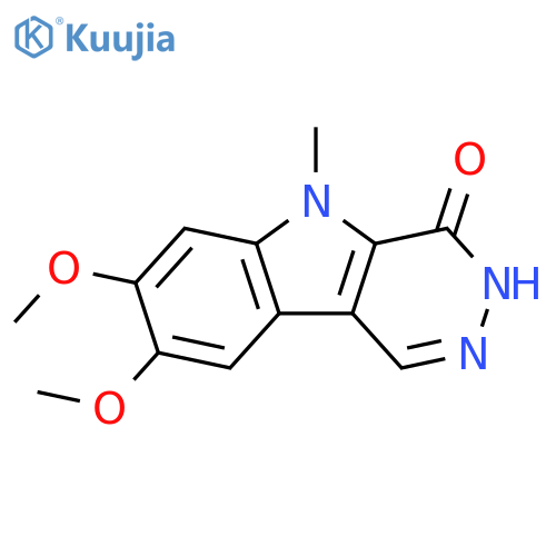7,8-dimethoxy-5-methyl-3H-pyridazino[4,5-b]indol-4(5H)-one structure