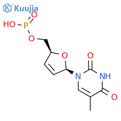 Thymidine,2',3'-didehydro-3'-deoxy-, 5'-(hydrogen phosphonate) structure