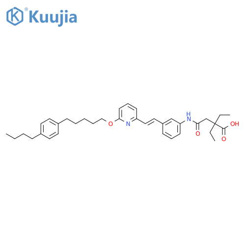 Butanoic acid, 4-[[3-[2-[6-[[5-(4-butylphenyl)pentyl]oxy]-2-pyridinyl]ethenyl]phenyl]amino]-2,2-diethyl-4-oxo-, (E)- (9CI) structure