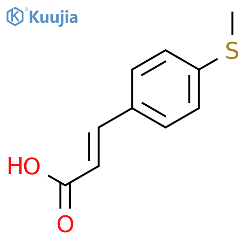 3-4-(methylsulfanyl)phenylprop-2-enoic acid structure