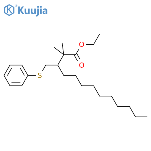 Tridecanoic acid, 2,2-dimethyl-3-[(phenylthio)methyl]-, ethyl ester, (S)- structure