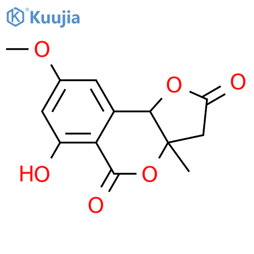 3a,9b-Dihydro-6-hydroxy-8-methoxy-2H-furo[3,2-c][2]benzopyran-2,5(3H)-dione; (3aRS,9bRS)-form structure