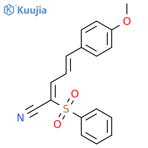 (2E,4E)-5-(4-Methoxyphenyl)-2-(phenylsulfonyl)-2,4-pentadienenitrile structure