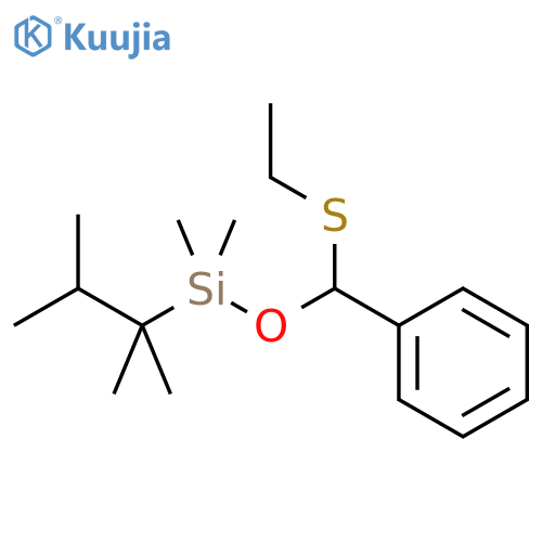 Silane, [(ethylthio)phenylmethoxy]dimethyl(1,1,2-trimethylpropyl)- structure