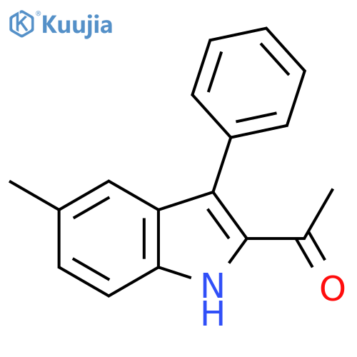 Ethanone, 1-(5-methyl-3-phenyl-1H-indol-2-yl)- structure