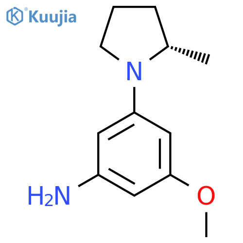 (S)-3-Methoxy-5-(2-methylpyrrolidin-1-YL)aniline structure