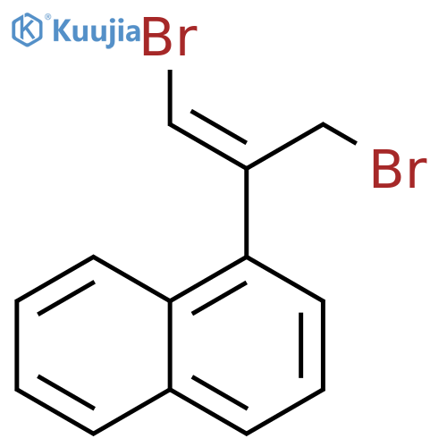 Naphthalene, 1-[2-bromo-1-(bromomethyl)ethenyl]-, (Z)- (9CI) structure